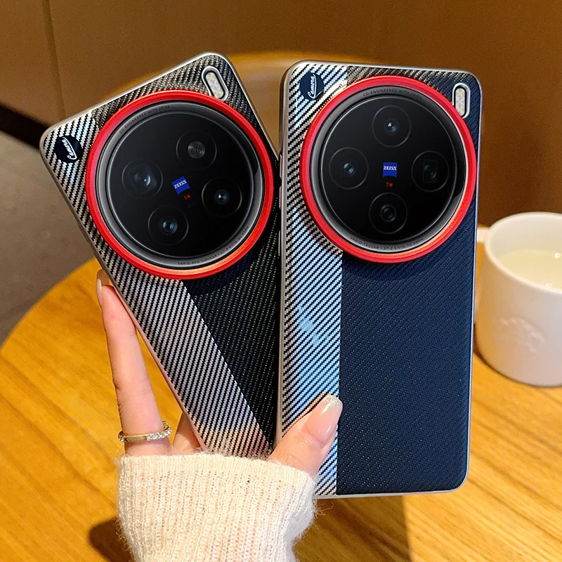 For VIVO X200 X200 Pro X200 ProMini Red Lens Ring Dual Color-Block Carbon Fiber Anti-Fingerprint Phone Case
For VIVO X200 X200 Pro X200 ProMini Red Lens Ring Dual Color-Block Carbon Fiber Anti-Fingerprint Phone Case