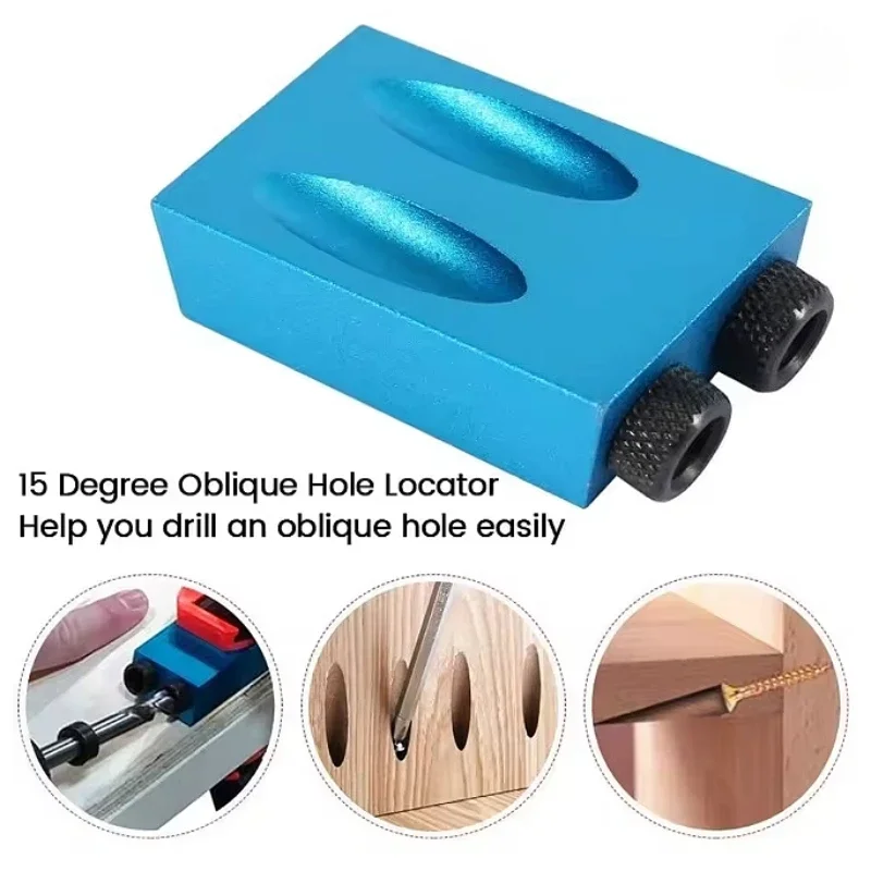 Pocket Hole Jig Kit 15 Degree Angle Drill Guide Set Woodworking Oblique Hole Locator Drill Bits Hole DIY Carpentry Tools
Pocket Hole Jig Kit 15 Degree Angle Drill Guide Set Woodworking Oblique Hole Locator Drill Bits Hole DIY Carpentry Tools
