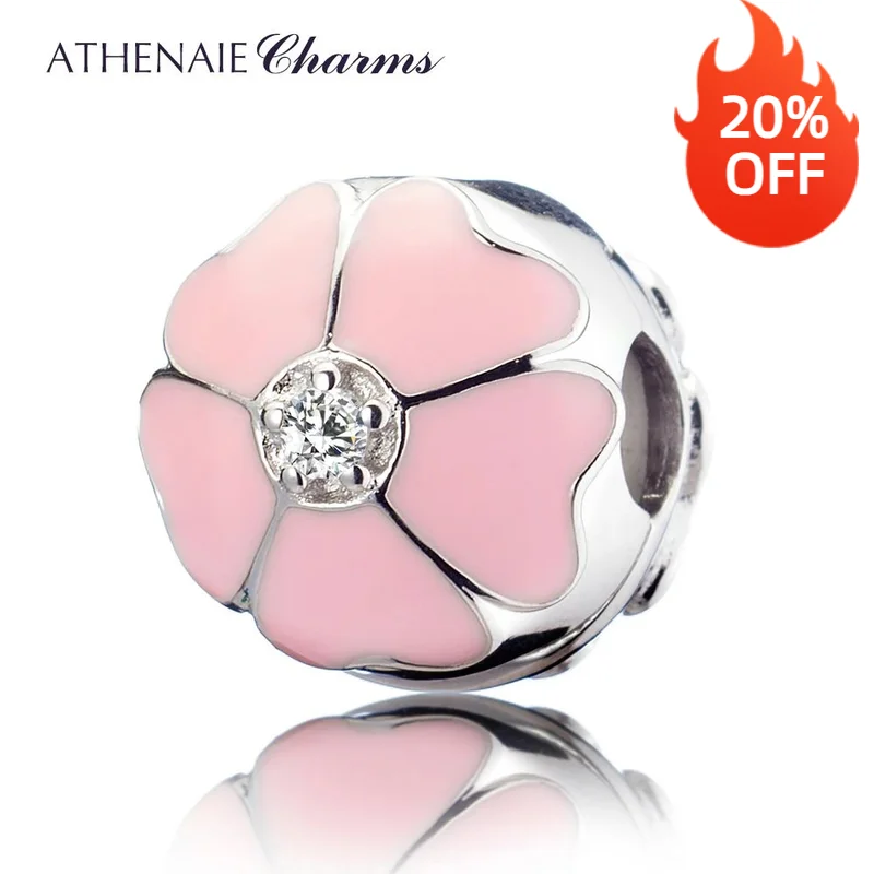 ATHENAIE 925 Silver Clips Romantic Love Pink and White Sakura Cherry Blossom Enamel Charms Fit Charm Bracelets Bangle Necklace
ATHENAIE 925 Silver Clips Romantic Love Pink and White Sakura Cherry Blossom Enamel Charms Fit Charm Bracelets Bangle Necklace
