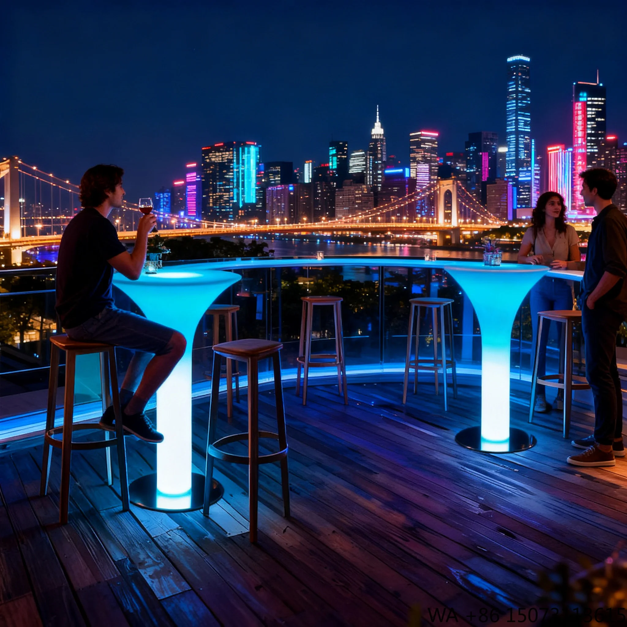 LED Light Up High Top Cocktail Table Outdoor Furniture for Night Club Garden Event Party
LED Light Up High Top Cocktail Table Outdoor Furniture for Night Club Garden Event Party
