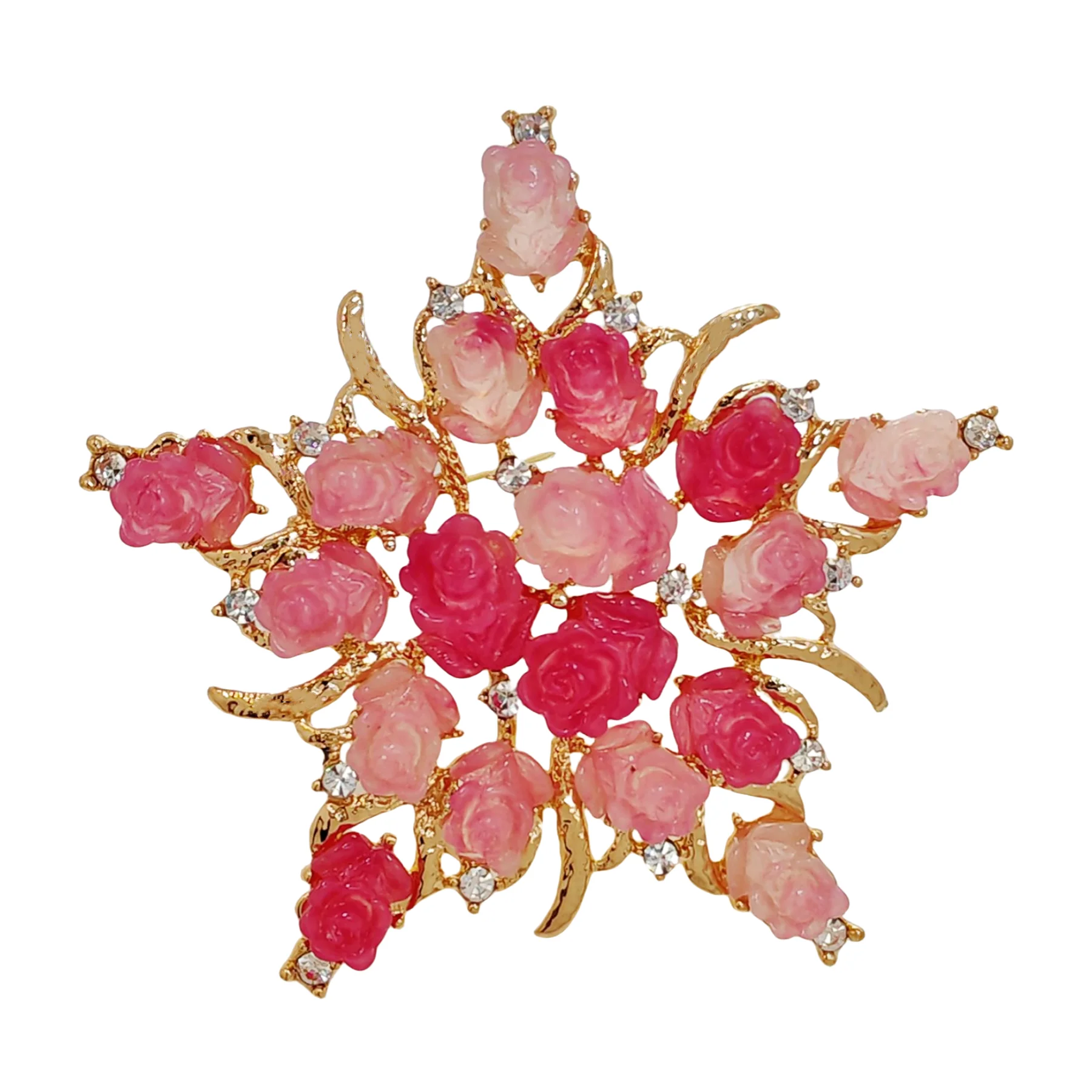 Fashionable Look Pink Sculpted Floral Star Brooches Pins Romantic Jewelry for Mom Grandmother Friend Colleague Birthday Gift
Fashionable Look Pink Sculpted Floral Star Brooches Pins Romantic Jewelry for Mom Grandmother Friend Colleague Birthday Gift