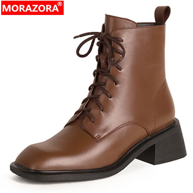 MORAZORA 2024 New Fashion Ankle Platform Boots Genuine Leather Zipper Women Boots Ladies Thick Med Heels Shoes
MORAZORA 2024 New Fashion Ankle Platform Boots Genuine Leather Zipper Women Boots Ladies Thick Med Heels Shoes