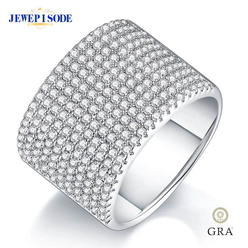 JEWEPISODE 100% 925 Sterling Silver Sparkling D Color 11 Rows Full Moissanite Ring for Man Women Weding Party Fine Jewelry Gifts
JEWEPISODE 100% 925 Sterling Silver Sparkling D Color 11 Rows Full Moissanite Ring for Man Women Weding Party Fine Jewelry Gifts