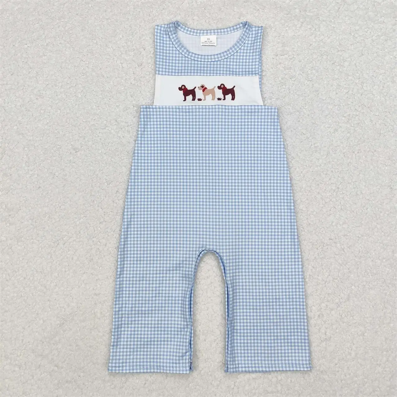 Wholesale Toddler Newborn Summer Blue Plaid Bodysuit Baby Boy Dog Sleeveless Romper Infant Kids Children Buttons One Piece
Wholesale Toddler Newborn Summer Blue Plaid Bodysuit Baby Boy Dog Sleeveless Romper Infant Kids Children Buttons One Piece