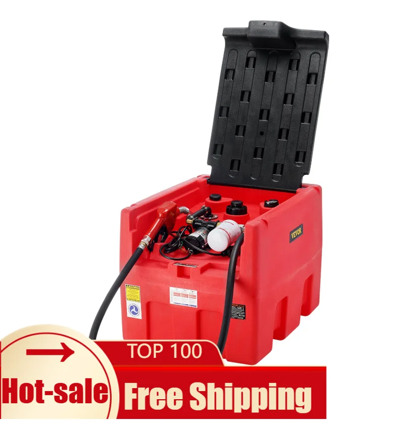 48 Gallon, 10.6GPM Flow Rate, Diesel Fuel Tank with 12V Electric Transfer Pump, 13.1ft Hose, Auto Fueling Nozzle
48 Gallon, 10.6GPM Flow Rate, Diesel Fuel Tank with 12V Electric Transfer Pump, 13.1ft Hose, Auto Fueling Nozzle
