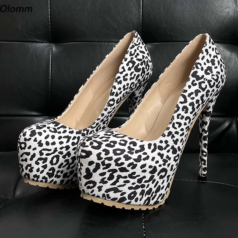 Olomm New Arrival Women Spring Pumps Sexy Leopard Stiletto Heels Round Toe Beautiful White Night Club Shoes Ladies US Size 4-20
Olomm New Arrival Women Spring Pumps Sexy Leopard Stiletto Heels Round Toe Beautiful White Night Club Shoes Ladies US Size 4-20