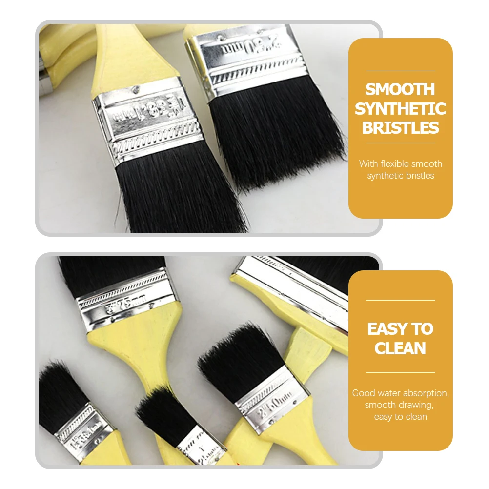 5pcs Paint Brushes Set Assorted Sizes Wood Handle Chip Brush For Wall Trim Cabinet Stain House Painting Supplies Synthetic
5pcs Paint Brushes Set Assorted Sizes Wood Handle Chip Brush For Wall Trim Cabinet Stain House Painting Supplies Synthetic