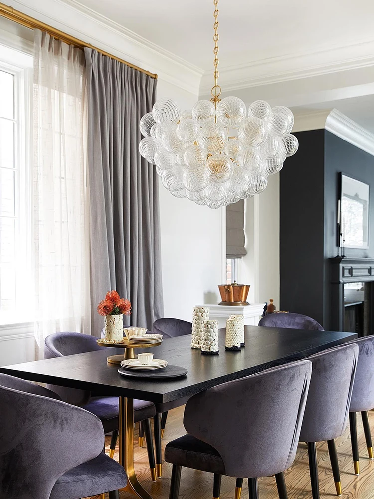 Modern American living room pendant light, glass ball dining room light, master bedroom, villa lobby decoration pendant light
Modern American living room pendant light, glass ball dining room light, master bedroom, villa lobby decoration pendant light