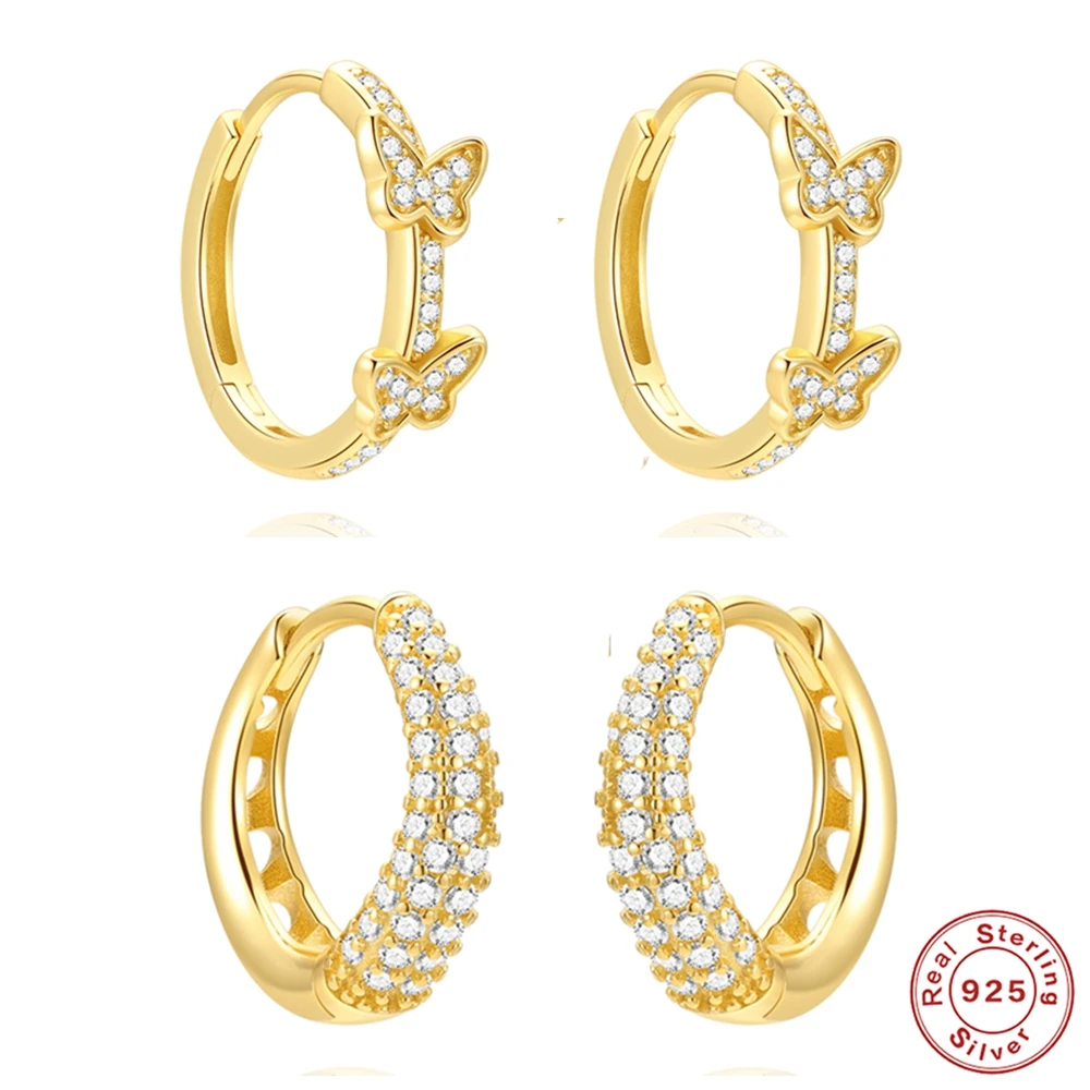 AIDE 925 Sterling Silver Micro Small Zirconia Hoop Earring For Girls Women 18K Gold Color Huggies Luxury Earring Jewelry Anillos
AIDE 925 Sterling Silver Micro Small Zirconia Hoop Earring For Girls Women 18K Gold Color Huggies Luxury Earring Jewelry Anillos