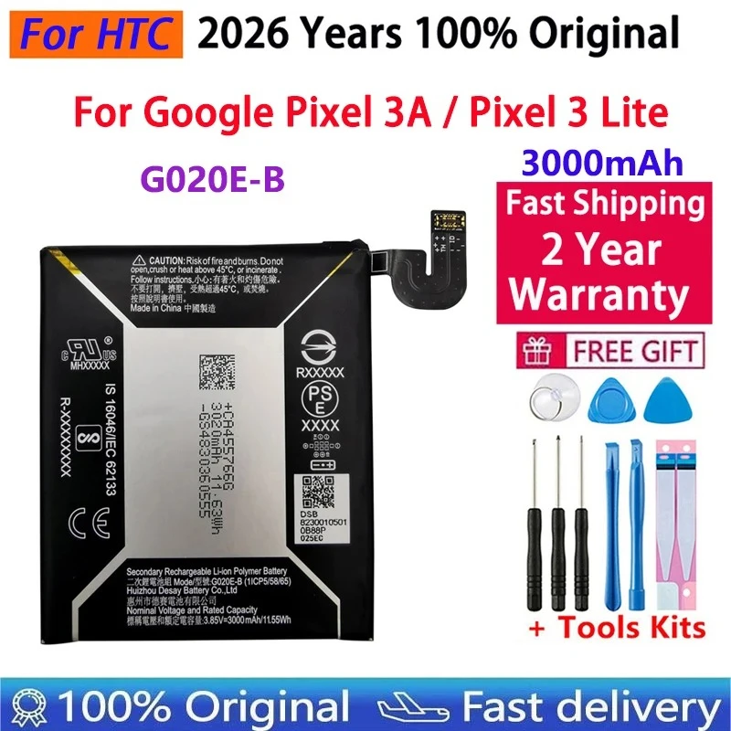 Phone Replacement 3000mAh Battery G020E-B For Google Pixel 3A Pixel 3lite Pixel 3 Lite Batteries Bateria Batterij
Phone Replacement 3000mAh Battery G020E-B For Google Pixel 3A Pixel 3lite Pixel 3 Lite Batteries Bateria Batterij
