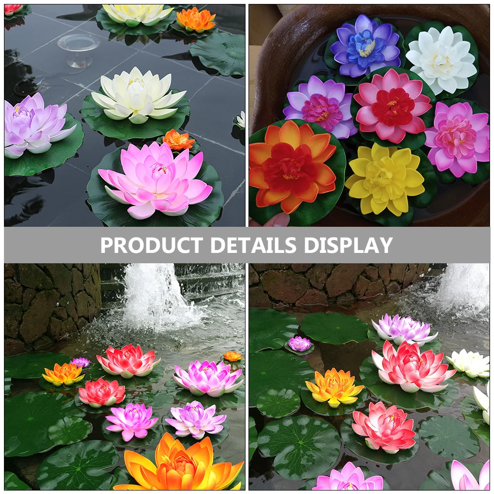 8pcs Artificial Lotus Floating Flowers Plants Pond Decoration Fish Tank Decorations Pool Ornaments Garden Home Decor
8pcs Artificial Lotus Floating Flowers Plants Pond Decoration Fish Tank Decorations Pool Ornaments Garden Home Decor