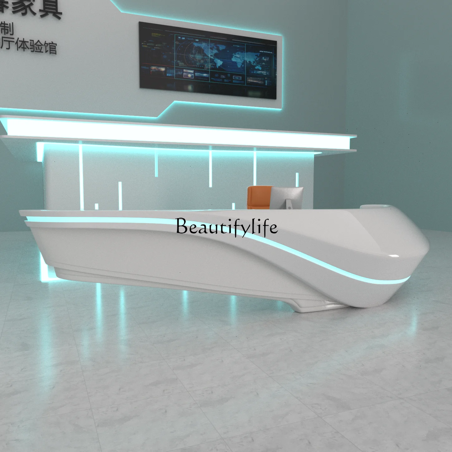 Special-Shaped FRP Front Desk Beauty Salon Paint Bar Curved Minimalist Company Reception Cashier
Special-Shaped FRP Front Desk Beauty Salon Paint Bar Curved Minimalist Company Reception Cashier