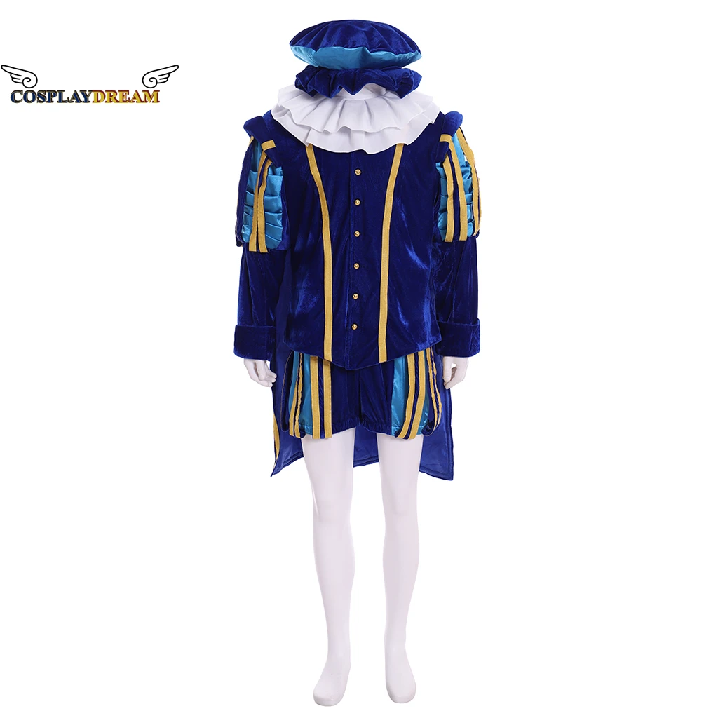 Queen Elizabeth Tudor Period Medieval Men Cosplay Costume Suit with Hat King Tudor Outfit Medieval Renaissance Blue Suit
Queen Elizabeth Tudor Period Medieval Men Cosplay Costume Suit with Hat King Tudor Outfit Medieval Renaissance Blue Suit