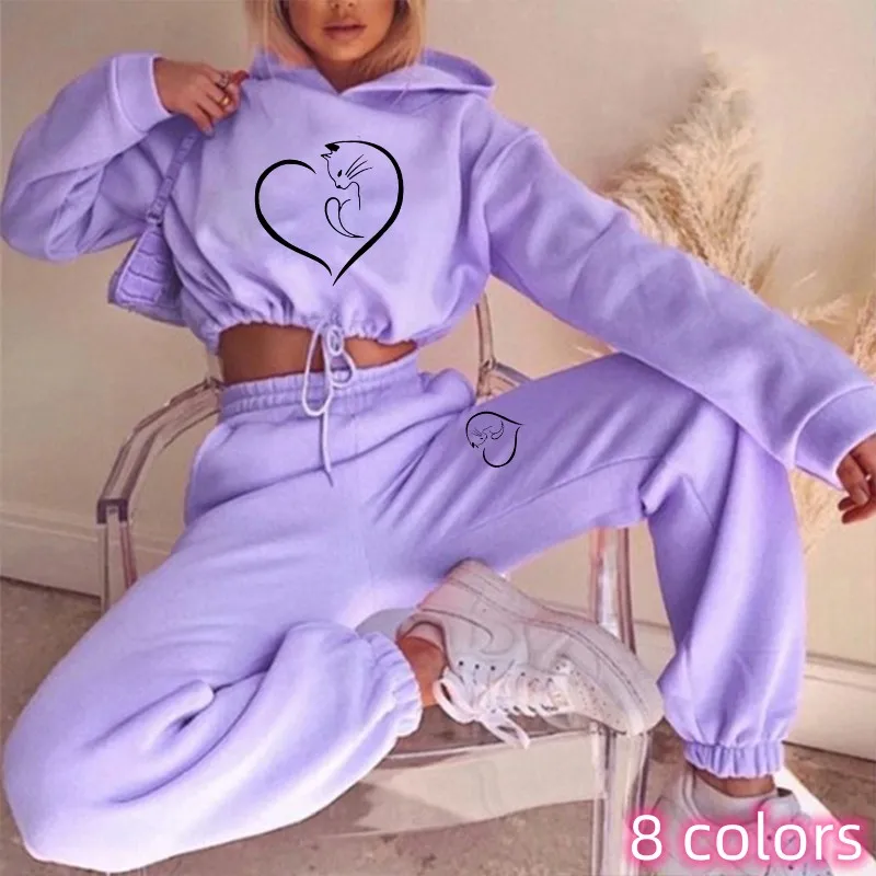 Fashion Women Track Suits Sports Wear Jogging Suits Ladies Hooded Tracksuit Set Clothes Cropped Hoodies+Sweatpants Sweat Suits
Fashion Women Track Suits Sports Wear Jogging Suits Ladies Hooded Tracksuit Set Clothes Cropped Hoodies+Sweatpants Sweat Suits