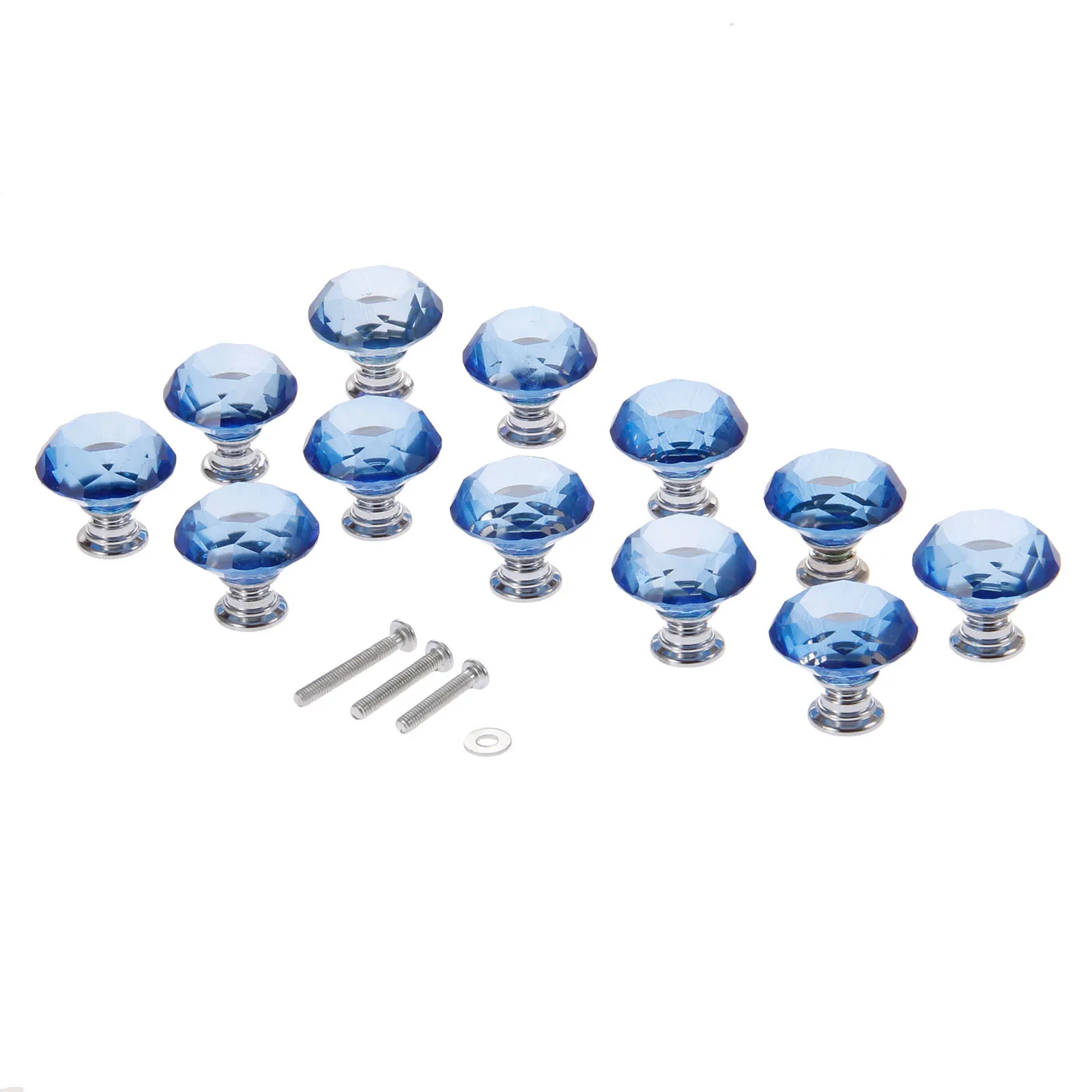 12PCS 30mm Blue Crystal Glass Knobs Cabinet Pull Dresser Handles Shiny Polished Chrome For Cupboard Kitchen Wardrobe With Screws
12PCS 30mm Blue Crystal Glass Knobs Cabinet Pull Dresser Handles Shiny Polished Chrome For Cupboard Kitchen Wardrobe With Screws