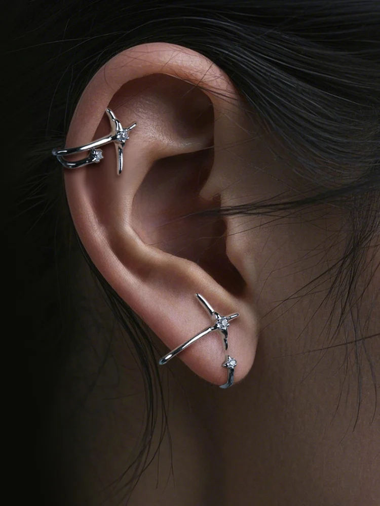 YUKI 925 Sterling Silver Earrings Unisex Star Trail Design Trendy Minimalist Fashion Jewelry Ear Cuff for Trendsetters
YUKI 925 Sterling Silver Earrings Unisex Star Trail Design Trendy Minimalist Fashion Jewelry Ear Cuff for Trendsetters