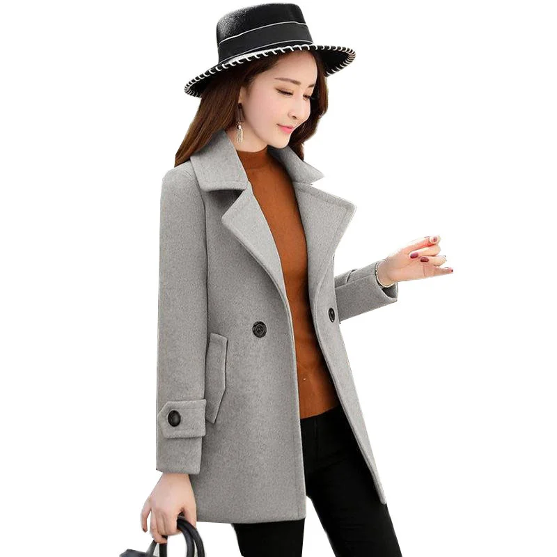 Women's Woolen Coat Korean 2022 New Autumn Elegant Short Slim Wool Outerwear Female Casual Jackets Tops Women Coats Overcoat
Women's Woolen Coat Korean 2022 New Autumn Elegant Short Slim Wool Outerwear Female Casual Jackets Tops Women Coats Overcoat