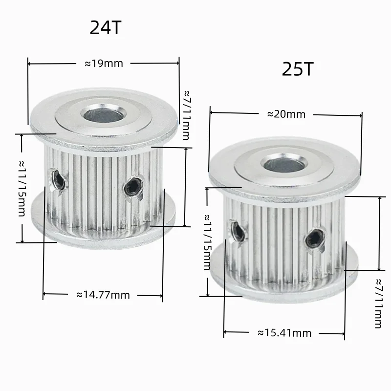 2GT Timing Pulley24/25/26/28/32/34/38Teeth Bore 4/5/6/6.35/7/8/10mm belt width 6/10mm Wheel Synchronous Pulleys Aluminum Alloy
2GT Timing Pulley24/25/26/28/32/34/38Teeth Bore 4/5/6/6.35/7/8/10mm belt width 6/10mm Wheel Synchronous Pulleys Aluminum Alloy