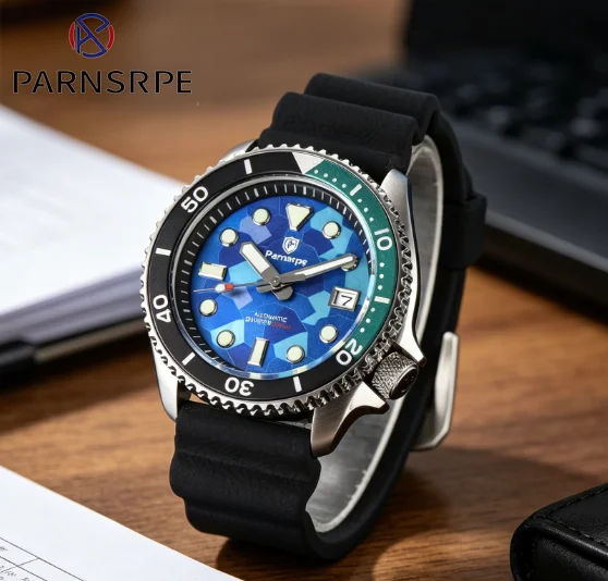 PARNSRPE series men's watch NH35 movement super bright luminous texture dial day calendar diver automatic mechanical watch 2
PARNSRPE series men's watch NH35 movement super bright luminous texture dial day calendar diver automatic mechanical watch 2