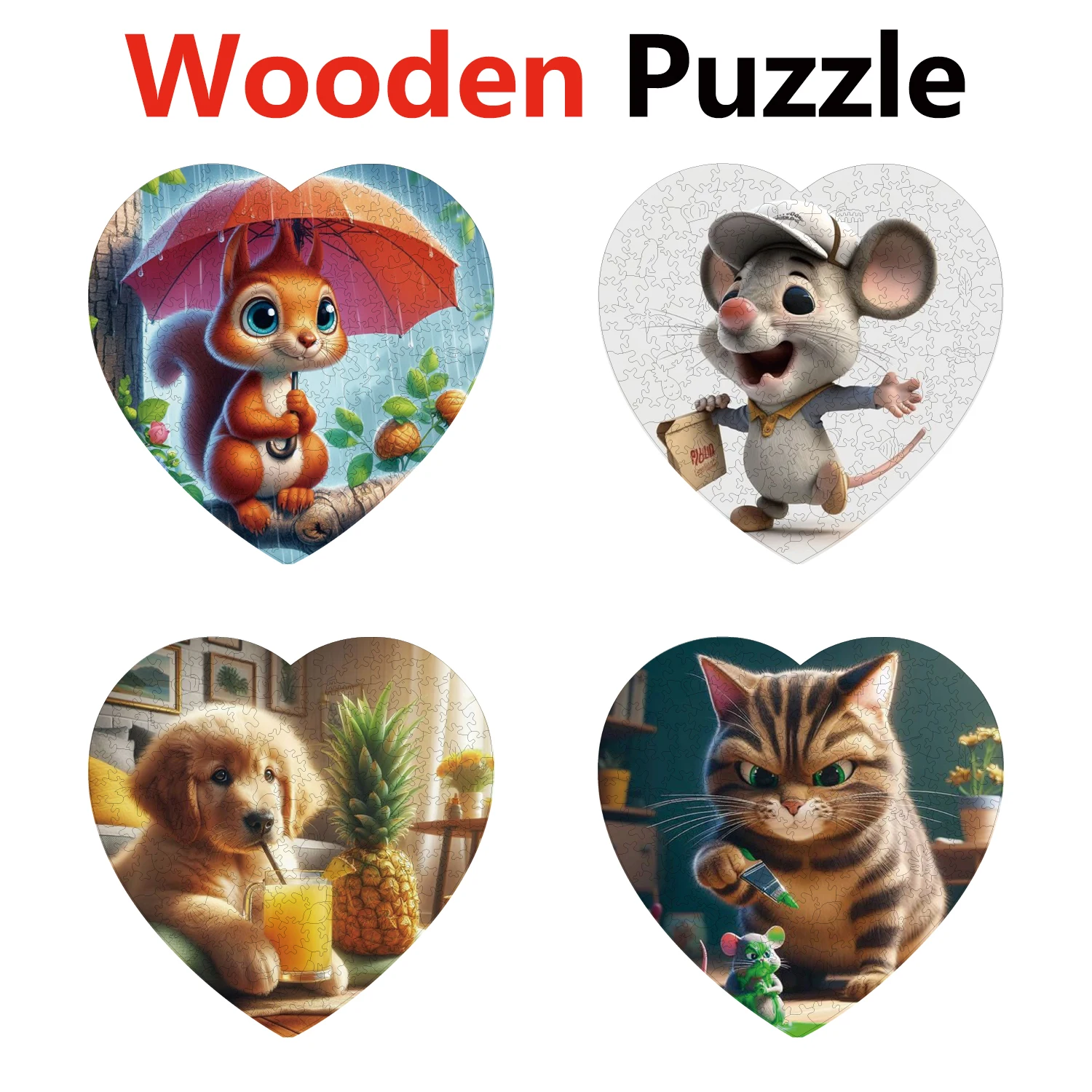 Squirre Mouse Dog Cat Animal Puzzles High Quality Jigsaw Puzzle Wooden Puzzle Best Christmas Gift
Squirre Mouse Dog Cat Animal Puzzles High Quality Jigsaw Puzzle Wooden Puzzle Best Christmas Gift
