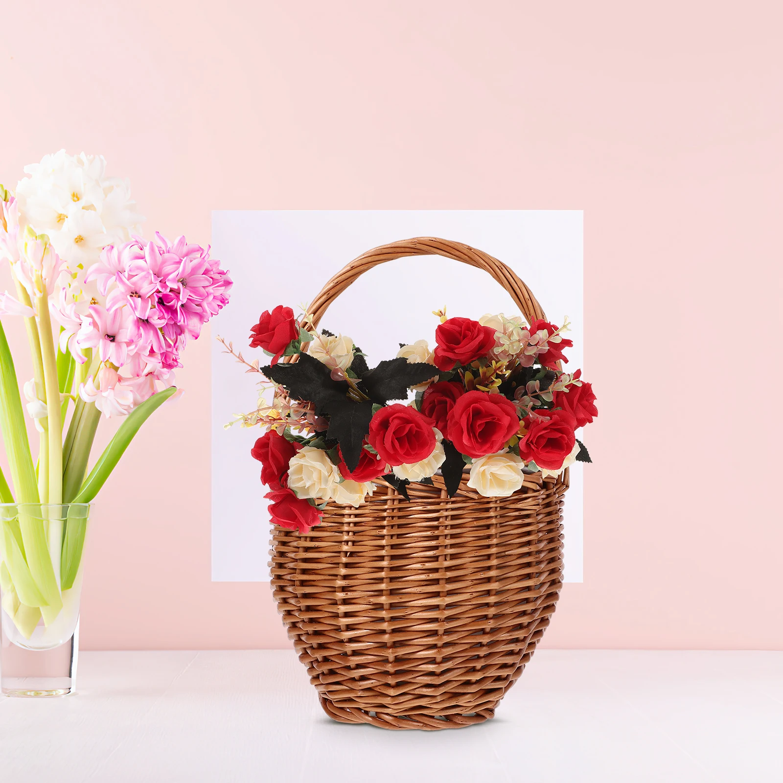 Handwoven Wicker Flower Basket Willow Picnic Storage Basket With Handle Multi-Function Decorative Portable Household Travel
Handwoven Wicker Flower Basket Willow Picnic Storage Basket With Handle Multi-Function Decorative Portable Household Travel