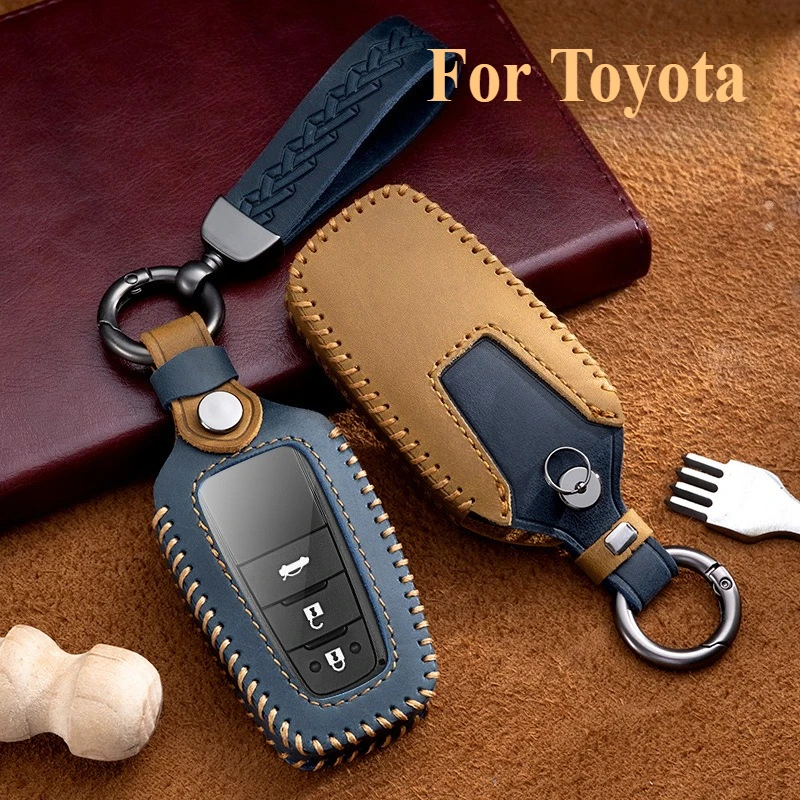 Handmade Genuine Leather Car Fob Key Case Holder Cover Protector Shell For Toyota Camry Avalon Corolla Levin RAV4 Highlander CHR
Handmade Genuine Leather Car Fob Key Case Holder Cover Protector Shell For Toyota Camry Avalon Corolla Levin RAV4 Highlander CHR