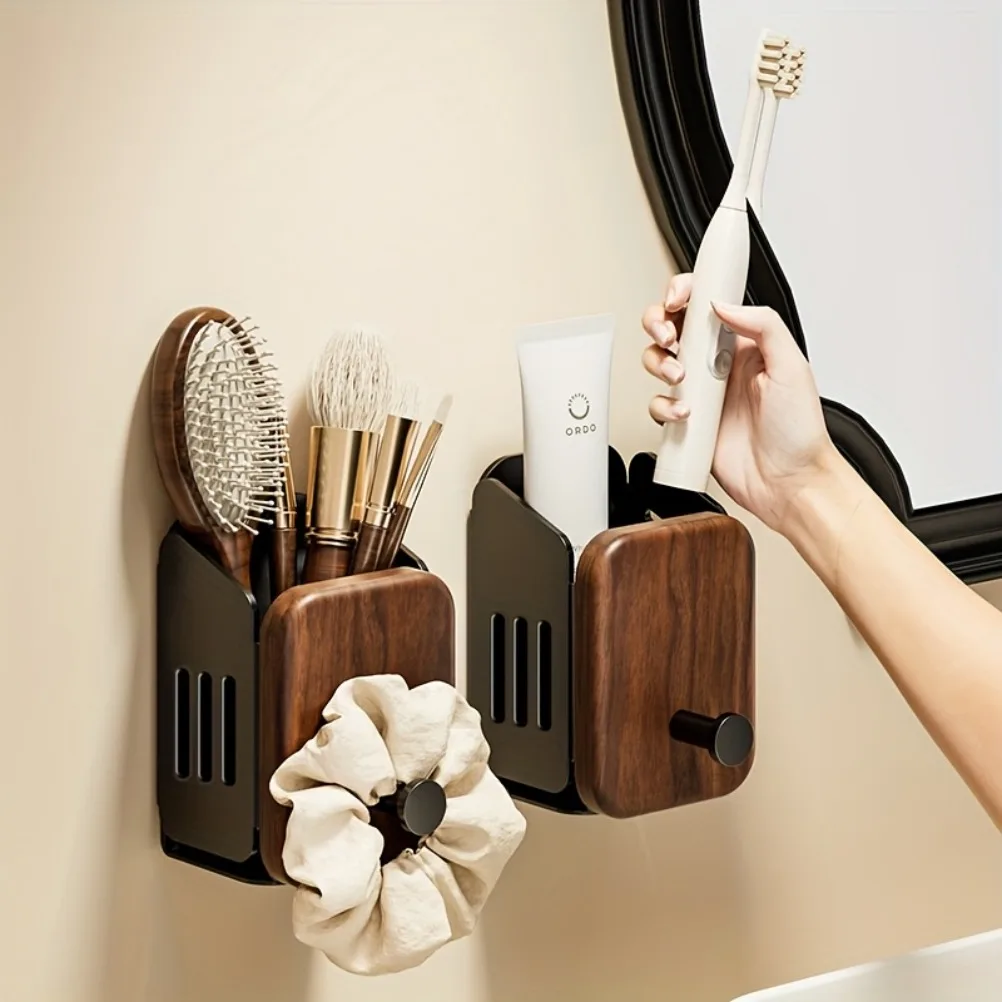 Chinese Walnut Wood Comb Storage Shelf Wall Mounted Bathroom Organizer Hair Band Toothpaste Wall Shelves Bathroom Accessories
Chinese Walnut Wood Comb Storage Shelf Wall Mounted Bathroom Organizer Hair Band Toothpaste Wall Shelves Bathroom Accessories