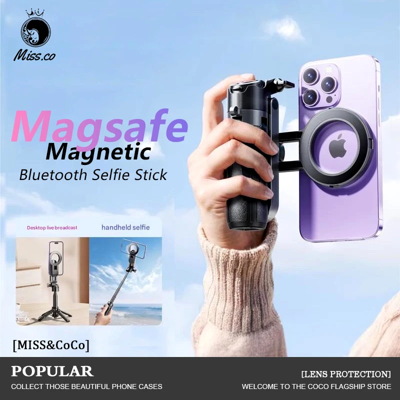 4-in-1 Multi-function Selfie Stick with Wireless Remote Control | Magnetic, Cell Phone Clip Dual Combination, 360° Rotation 
4-in-1 Multi-function Selfie Stick with Wireless Remote Control | Magnetic, Cell Phone Clip Dual Combination, 360° Rotation