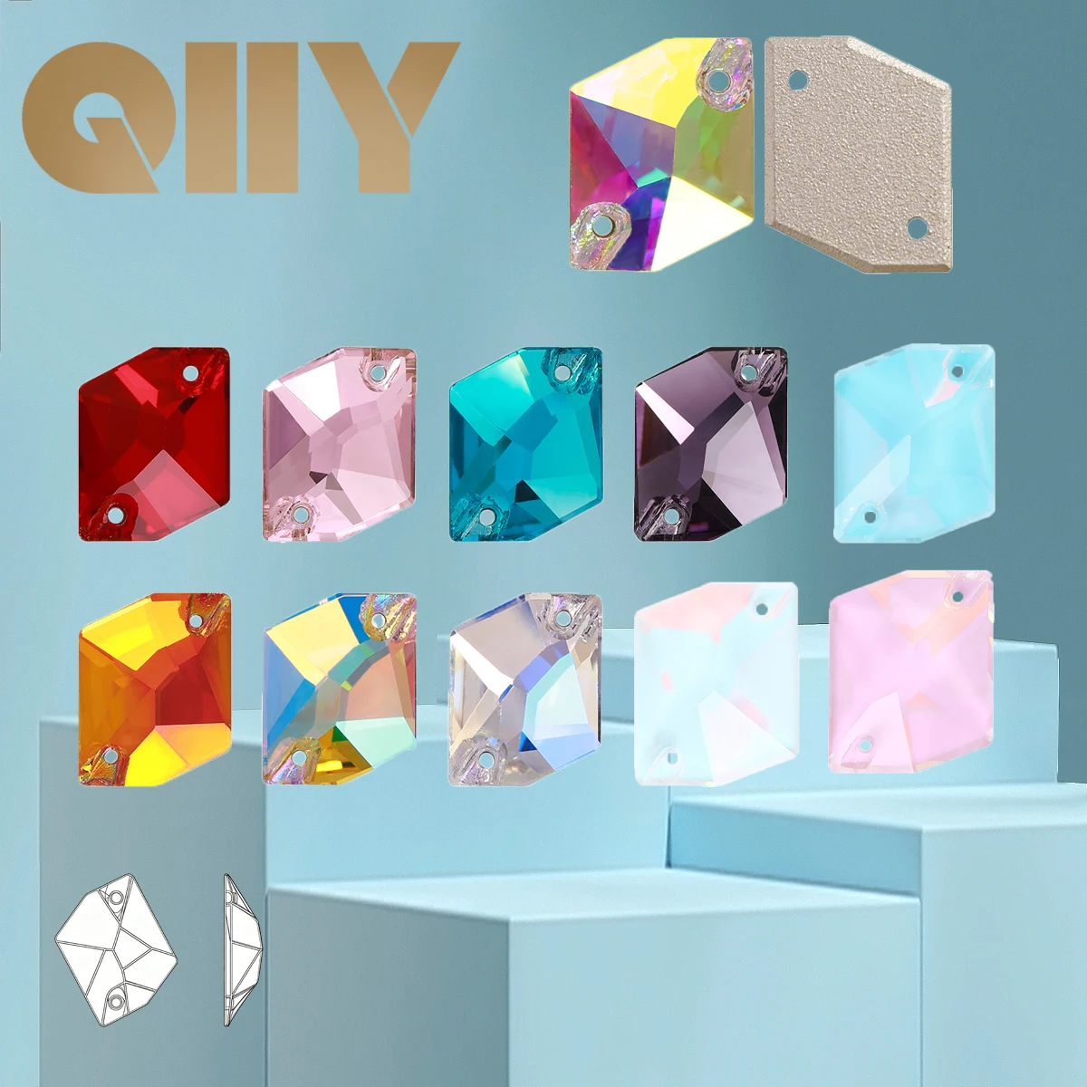 QIIY Top Quality Cosmic Glass Crystal AB Moonlight Sewing Stones Flatback Sew on Rhinestones For Garment Clothes Bags
QIIY Top Quality Cosmic Glass Crystal AB Moonlight Sewing Stones Flatback Sew on Rhinestones For Garment Clothes Bags