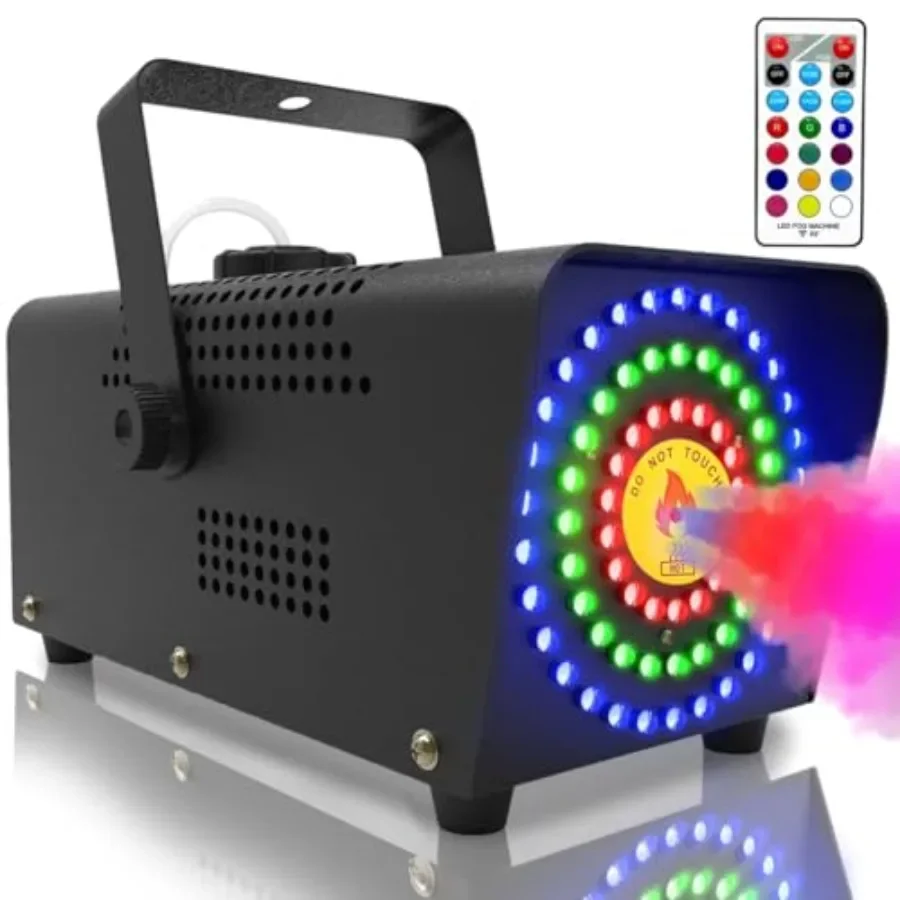 Smoke Machine, Fog Machine with 72 LED Lights, 500W and 2000 CFM Spray, Remote Control, Perfect for Halloween Outdoor, Christma
Smoke Machine, Fog Machine with 72 LED Lights, 500W and 2000 CFM Spray, Remote Control, Perfect for Halloween Outdoor, Christma