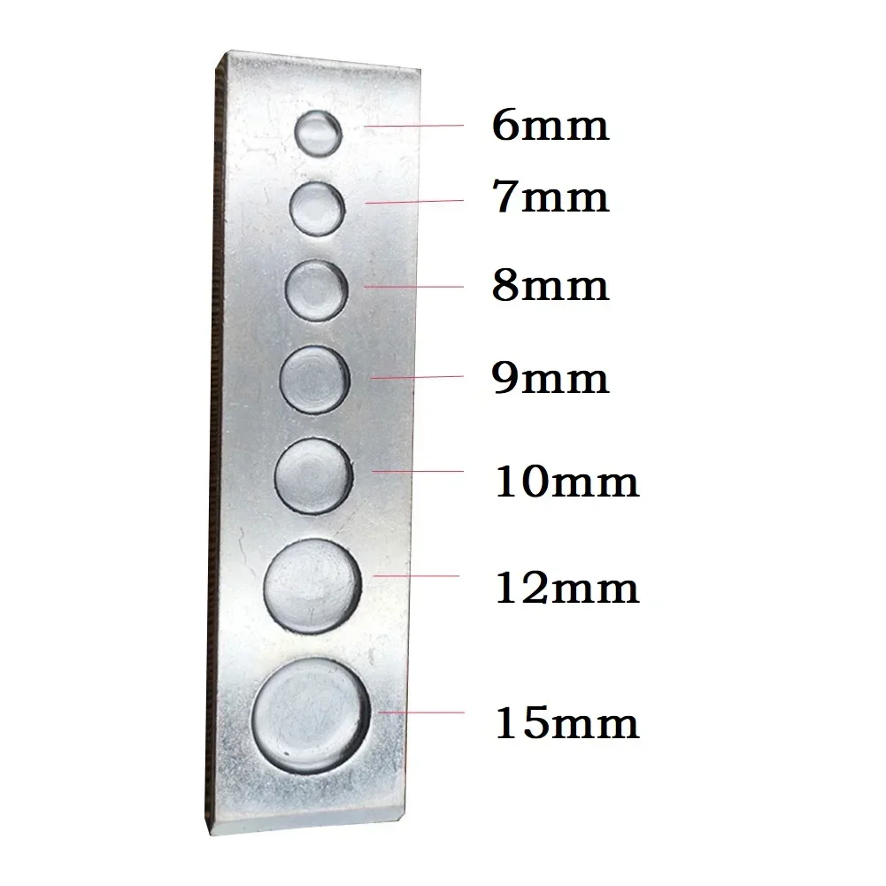 1PC Bottom Plate Hole Punch Snap Button Leather Craft Tools Rivet Setter Base 6/7/8/9/10/12/15mm Carbon Steel For Leather Craft
1PC Bottom Plate Hole Punch Snap Button Leather Craft Tools Rivet Setter Base 6/7/8/9/10/12/15mm Carbon Steel For Leather Craft