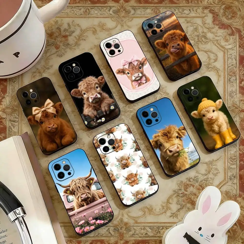 Cute H-Highland Cow Phone Case For iPhone 17, 16,15,14,13,12,11 Plus,Pro Max, Others Soft Black Cover
Cute H-Highland Cow Phone Case For iPhone 17, 16,15,14,13,12,11 Plus,Pro Max, Others Soft Black Cover