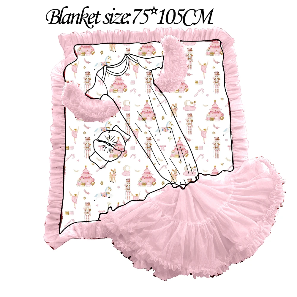 Hot Selling Christmas Style Pink Printed Milk Silk Bodysuit With Matching Blanket For Newborn Baby Three-piece Set
Hot Selling Christmas Style Pink Printed Milk Silk Bodysuit With Matching Blanket For Newborn Baby Three-piece Set