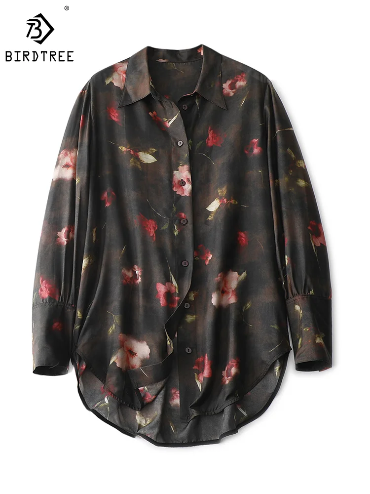 BirdTree 100%Real Silk Elegant Shirt, Women Long Sleeve Floral Print, OL Retro OldMoney Blouses, 2024 Spring Summer New T43418QM
BirdTree 100%Real Silk Elegant Shirt, Women Long Sleeve Floral Print, OL Retro OldMoney Blouses, 2024 Spring Summer New T43418QM