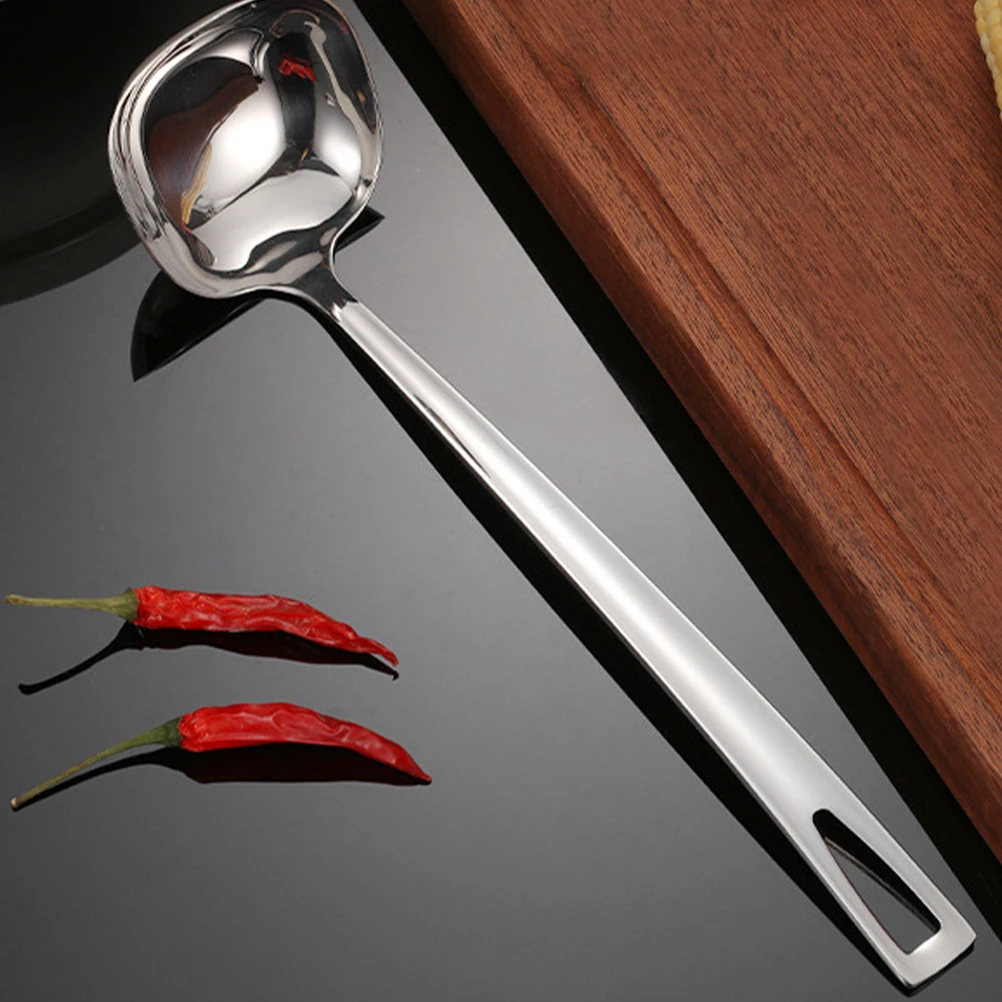 Stainless Steel Ladle Non-slip Handle Soup Strainer Kitchen Cooking Utensil Metal Spoon Egg Gravy Pancake Sauce
Stainless Steel Ladle Non-slip Handle Soup Strainer Kitchen Cooking Utensil Metal Spoon Egg Gravy Pancake Sauce
