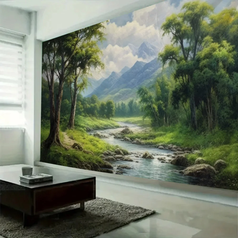 Forest stream water tapestry, wall mounted landscape oil painting tapestry, Bohemian art, living room, bedroom, home decoration
Forest stream water tapestry, wall mounted landscape oil painting tapestry, Bohemian art, living room, bedroom, home decoration