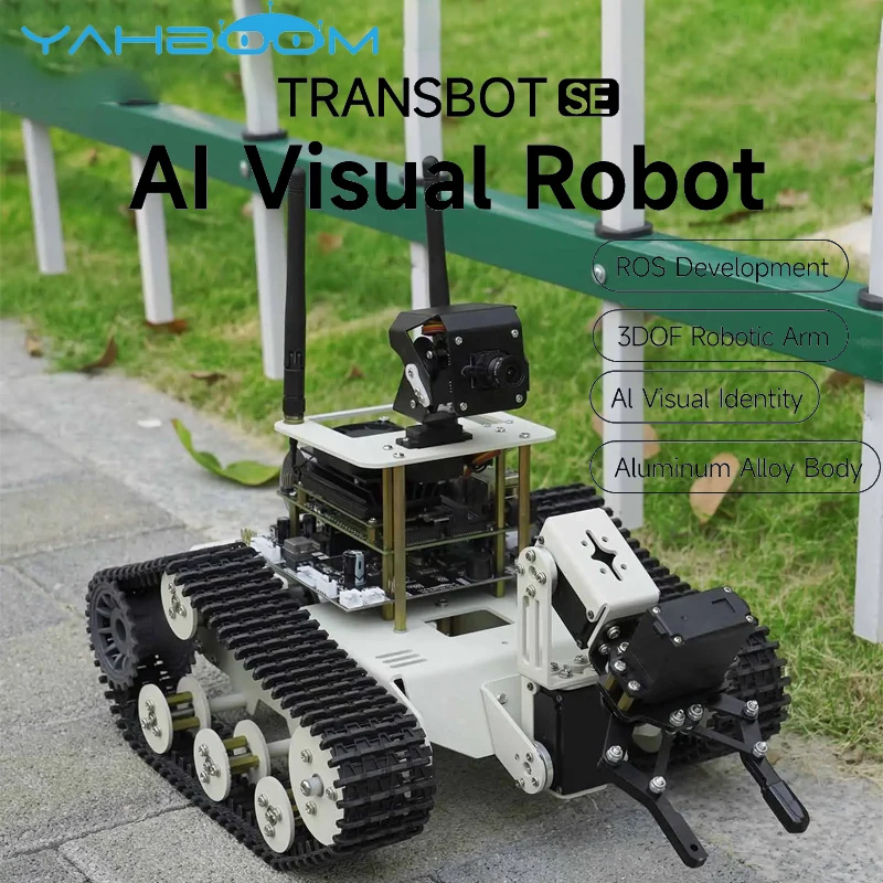 Transbot SE ROS Robot AI Vision Tank Car for Jetson NANO Raspberry Pi 5 with 2DOF Camera PTZ Python Programing MoveIt simulation 
Transbot SE ROS Robot AI Vision Tank Car for Jetson NANO Raspberry Pi 5 with 2DOF Camera PTZ Python Programing MoveIt simulation