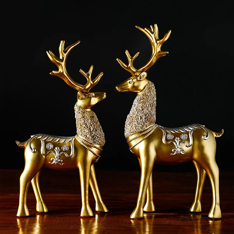 Luxurious golden deer statue ornaments Nordic living room crafts and indoor decorations decorative figurines home accessories
Luxurious golden deer statue ornaments Nordic living room crafts and indoor decorations decorative figurines home accessories