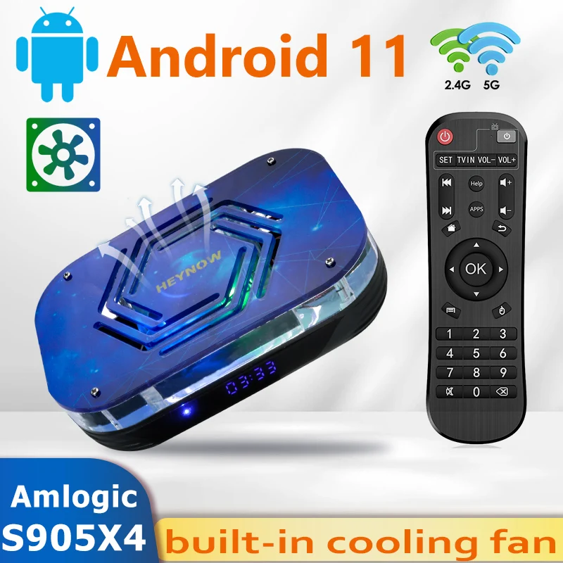ТВ-приставка HEYNOW, Android 11, Amlogic S905X4, 4K/8K, 2,4 ГГц/телефон, Wi-Fi, умная ТВ-приставка, 4 Гб, 32 ГБ, медиаплеер, встроенный вентилятор охлаждения, ТВ-приставка
ТВ-приставка HEYNOW, Android 11, Amlogic S905X4, 4K/8K, 2,4 ГГц/телефон, Wi-Fi, умная ТВ-приставка, 4 Гб, 32 ГБ, медиаплеер, встроенный вентилятор охлаждения, ТВ-приставка
