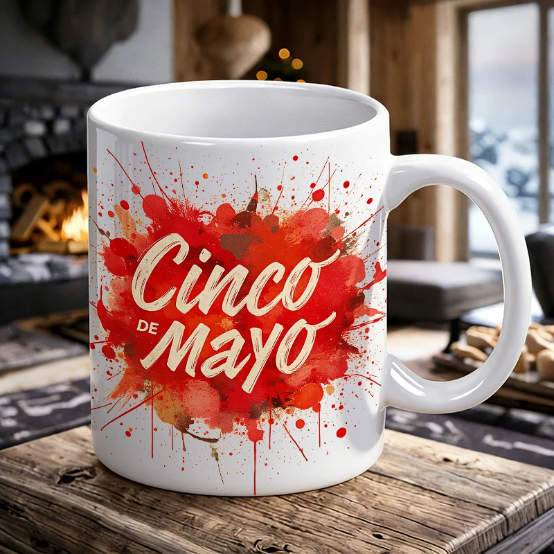 Cinco de Mayo Watercolor Splash Ceramic Mug Festive Artistic Coffee Cup, milk cup, office cup, gift for friends, fade-resistant
Cinco de Mayo Watercolor Splash Ceramic Mug Festive Artistic Coffee Cup, milk cup, office cup, gift for friends, fade-resistant