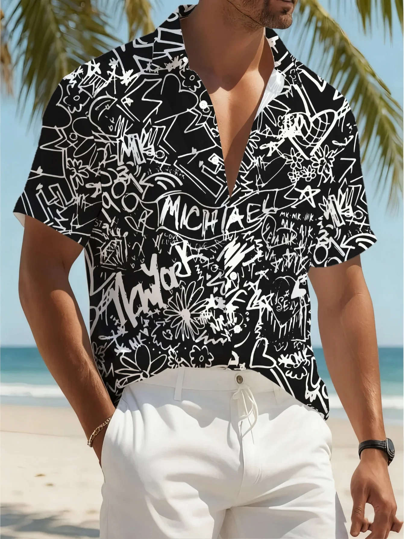 Hot Sale Men's Hawaiian Shirt High Street Style Print Tshirt Button Front Soft Comfortable Summer Beach Shirt For Men
Hot Sale Men's Hawaiian Shirt High Street Style Print Tshirt Button Front Soft Comfortable Summer Beach Shirt For Men