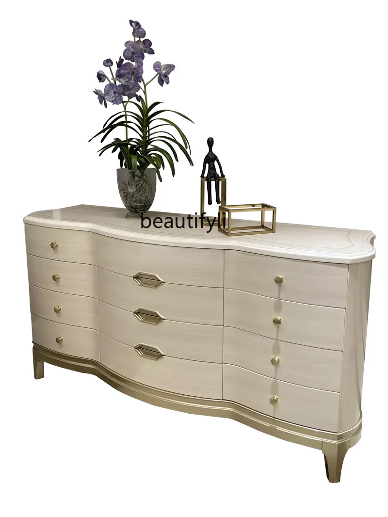 American light luxury room TV cabinet villa master bedroom video cabinet simple chest cabinet
American light luxury room TV cabinet villa master bedroom video cabinet simple chest cabinet