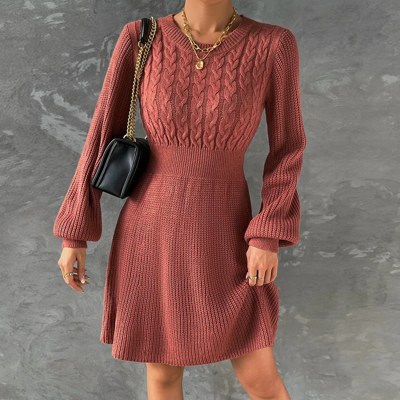 Md1016 Women's Spring, Autumn and Winter New Style Waist Slim Fried Dough Twists Sweater Long Sleeve Dress Vestido Women Elegant
Md1016 Women's Spring, Autumn and Winter New Style Waist Slim Fried Dough Twists Sweater Long Sleeve Dress Vestido Women Elegant