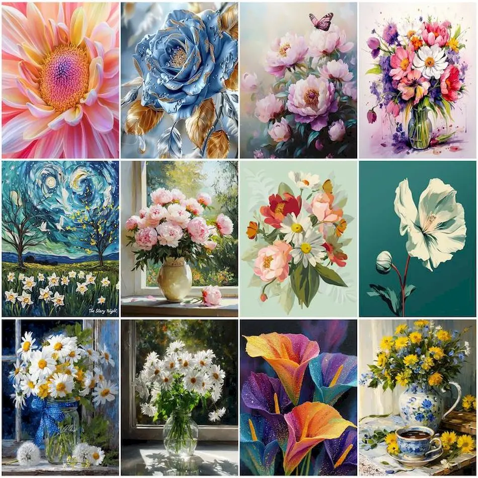 RUOPOTY Painting By Number Adults Flowers Handpainted Oil Painting On Canvas Crafts Original Gifts Drawing By Numbers Handwork
RUOPOTY Painting By Number Adults Flowers Handpainted Oil Painting On Canvas Crafts Original Gifts Drawing By Numbers Handwork
