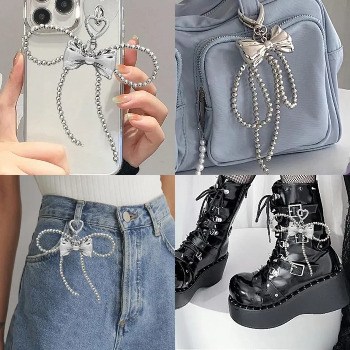 Cute Pearl Bow Keychain, Bowknot Bag Charm for Handbags Ribbon Keyrings Purse Backpack Pendant for Woman
Cute Pearl Bow Keychain, Bowknot Bag Charm for Handbags Ribbon Keyrings Purse Backpack Pendant for Woman