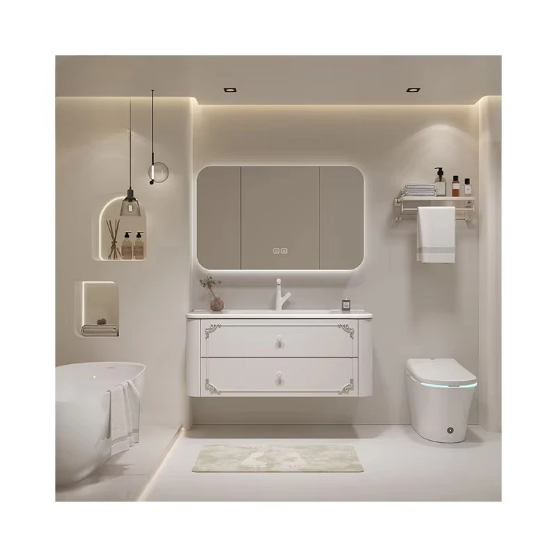 !@Advanced Carving Design Wall Mounted Bathroom Vanity Cabinet With Mirror And Sink
!@Advanced Carving Design Wall Mounted Bathroom Vanity Cabinet With Mirror And Sink