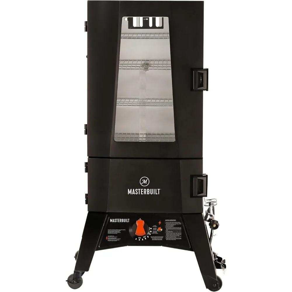 40-inch ThermoTemp Propane Gas Vertical BBQ Smoker with Analog Temperature Control and 960 Cooking Square Inches in Black
40-inch ThermoTemp Propane Gas Vertical BBQ Smoker with Analog Temperature Control and 960 Cooking Square Inches in Black