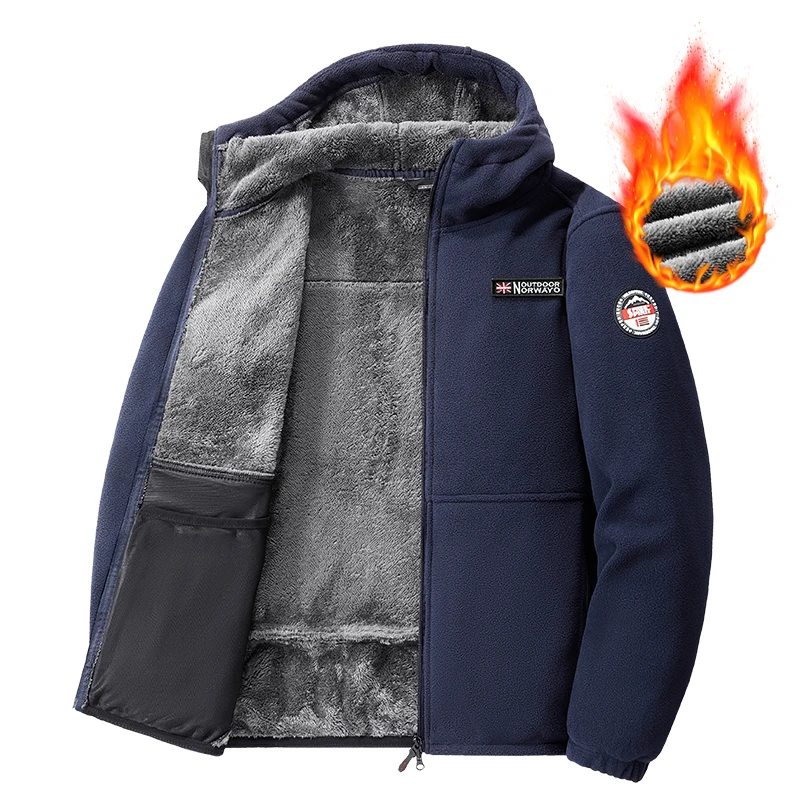 Men's Lamb's Wool Jacket Autumn Winter Solid Color Fleece Workwear Warm Hooded Coat Polar Cold Fleece Clothing Skiing Jackets
Men's Lamb's Wool Jacket Autumn Winter Solid Color Fleece Workwear Warm Hooded Coat Polar Cold Fleece Clothing Skiing Jackets