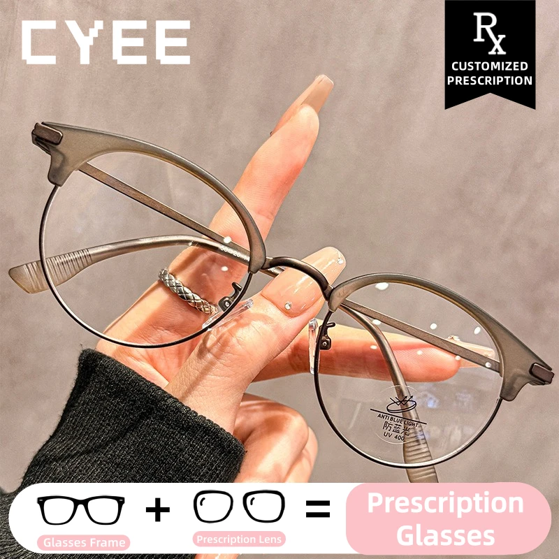 CYEE TR90 Fashion Women Men Eyebrow Frame Myopia Photochromic Glasses Anti Blue Light Customization Prescription Optical Eyewear
CYEE TR90 Fashion Women Men Eyebrow Frame Myopia Photochromic Glasses Anti Blue Light Customization Prescription Optical Eyewear