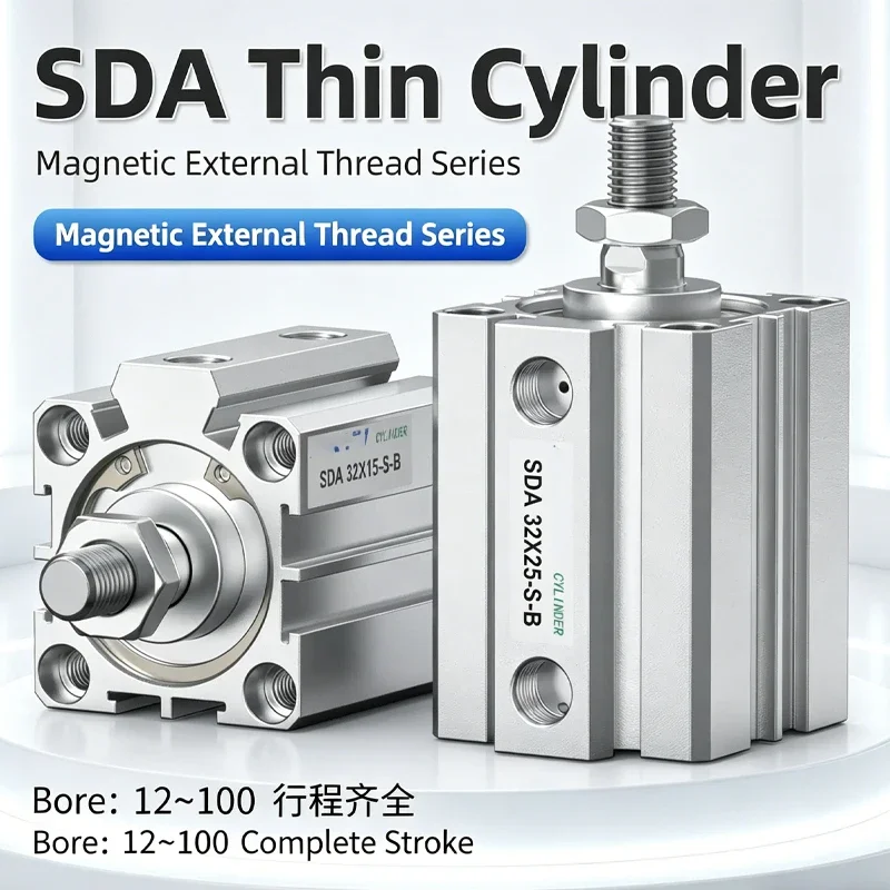Magnetic External Thread SDA Compact Cylinder 12/16/20/25/32/40/50/63/80-S-B Mini Pneumatic
Magnetic External Thread SDA Compact Cylinder 12/16/20/25/32/40/50/63/80-S-B Mini Pneumatic